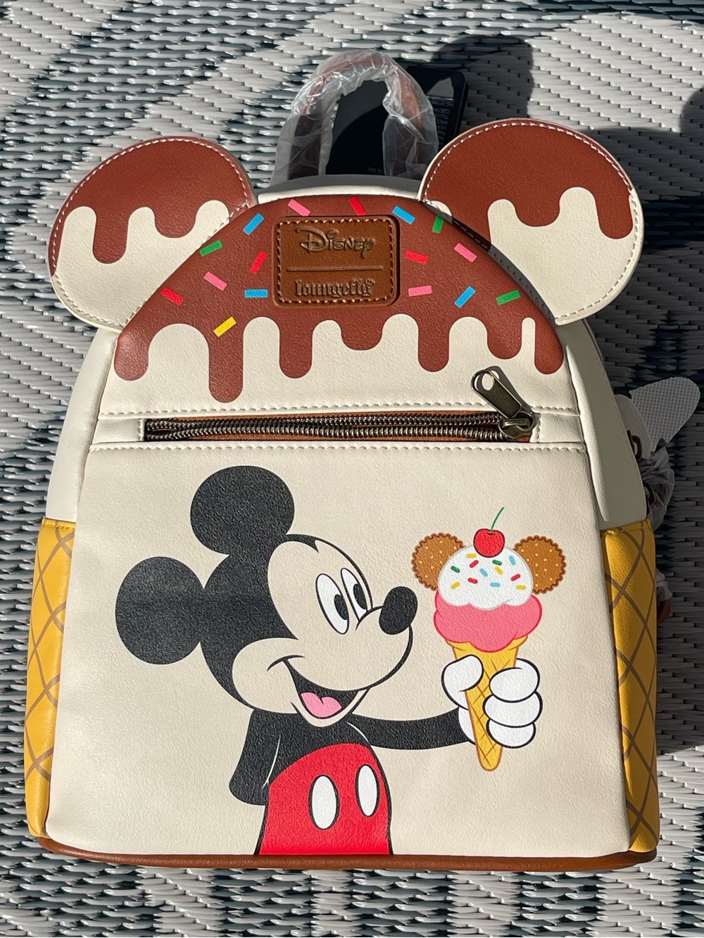 Loungefly Disney Mickey Mouse Ice Cream Mickey Ears Mini Backpack Hot Topic NEW